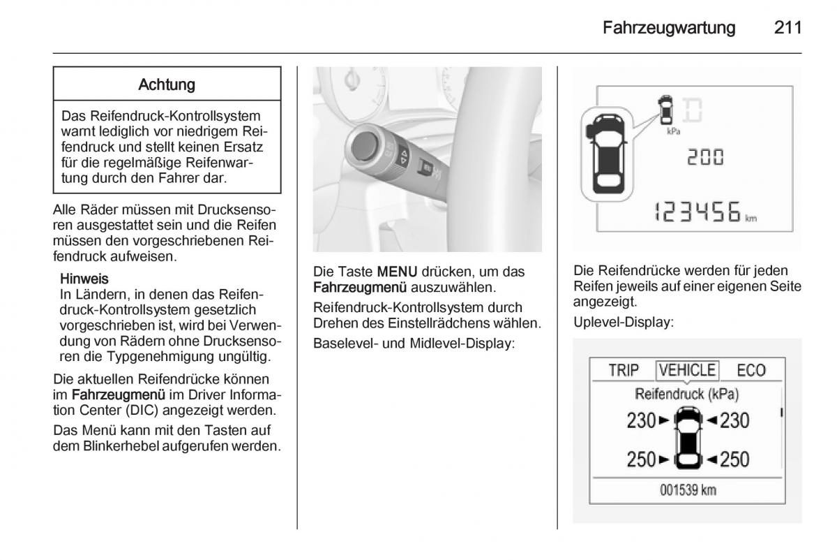 Opel Corsa E Handbuch / page 213