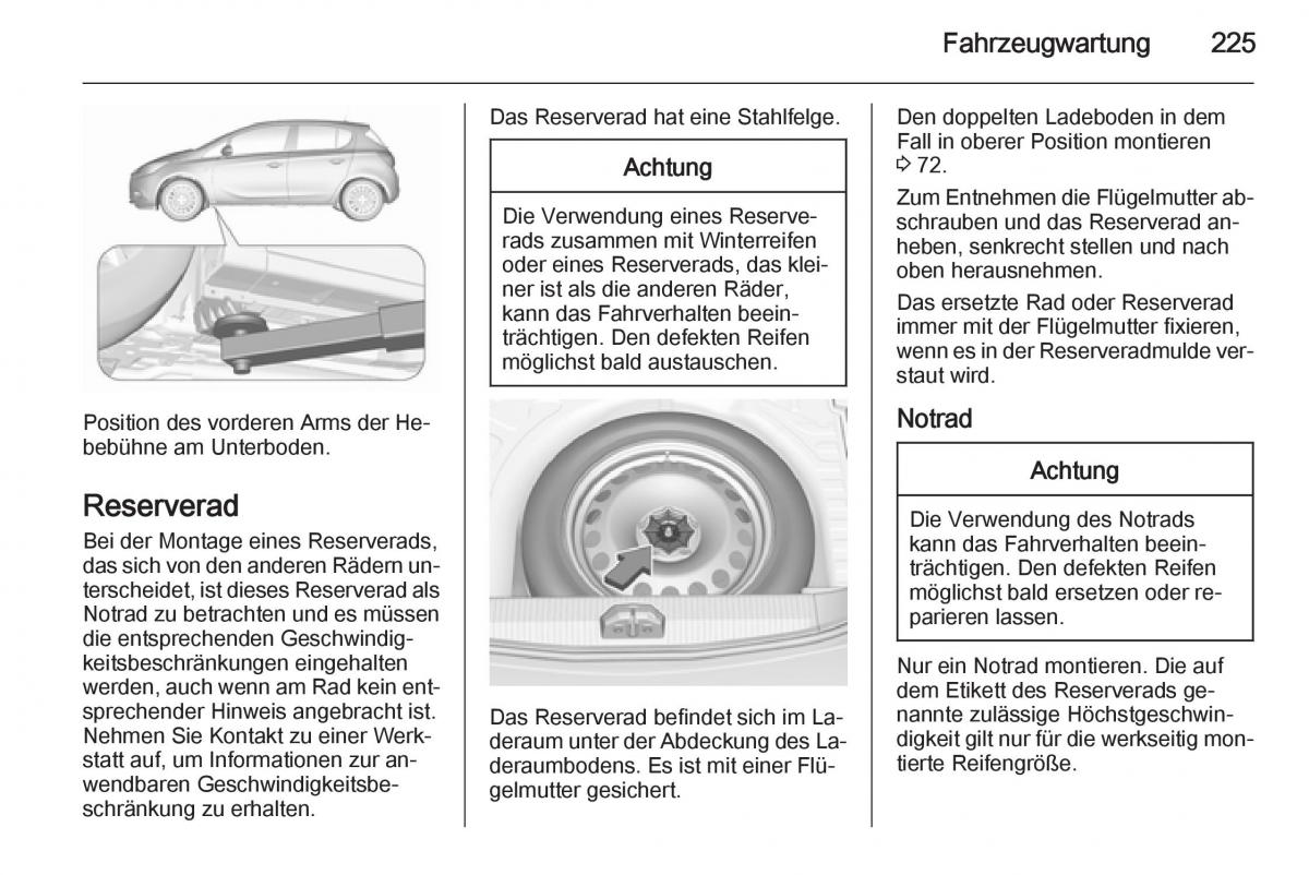 Opel Corsa E Handbuch / page 227