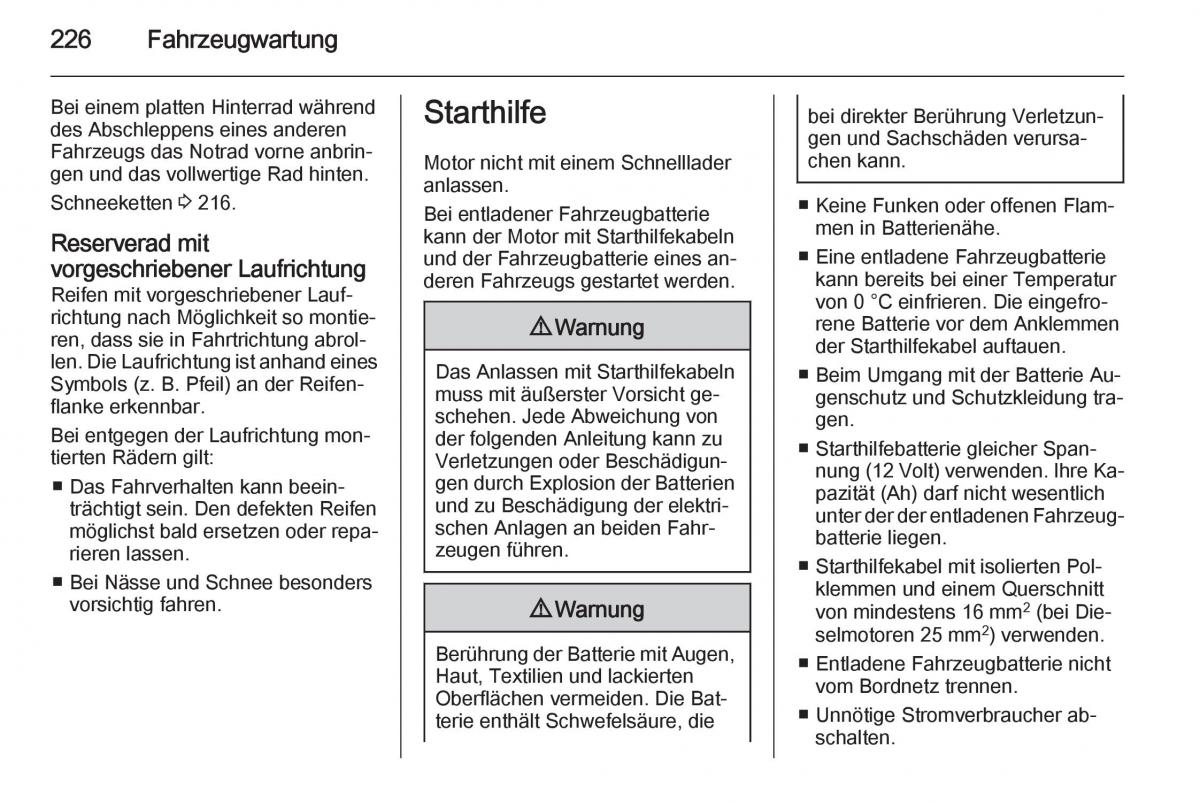 Opel Corsa E Handbuch / page 228