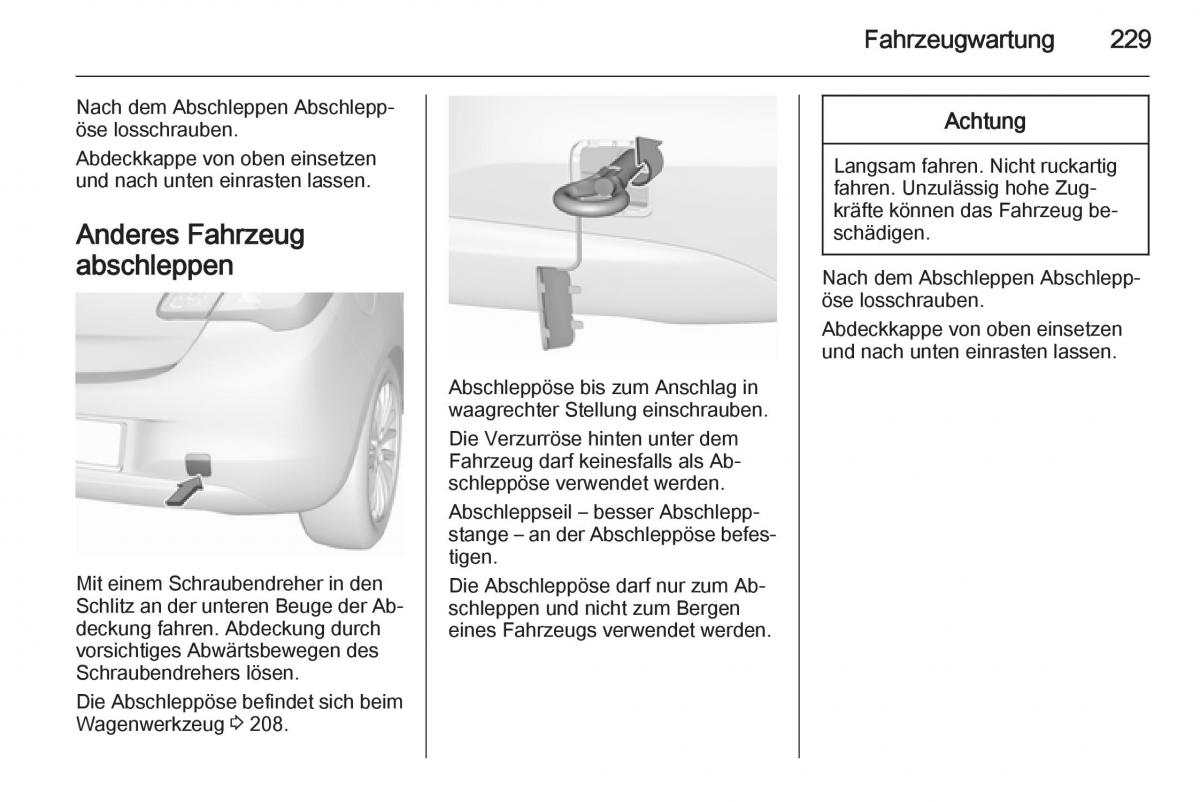 Opel Corsa E Handbuch / page 231