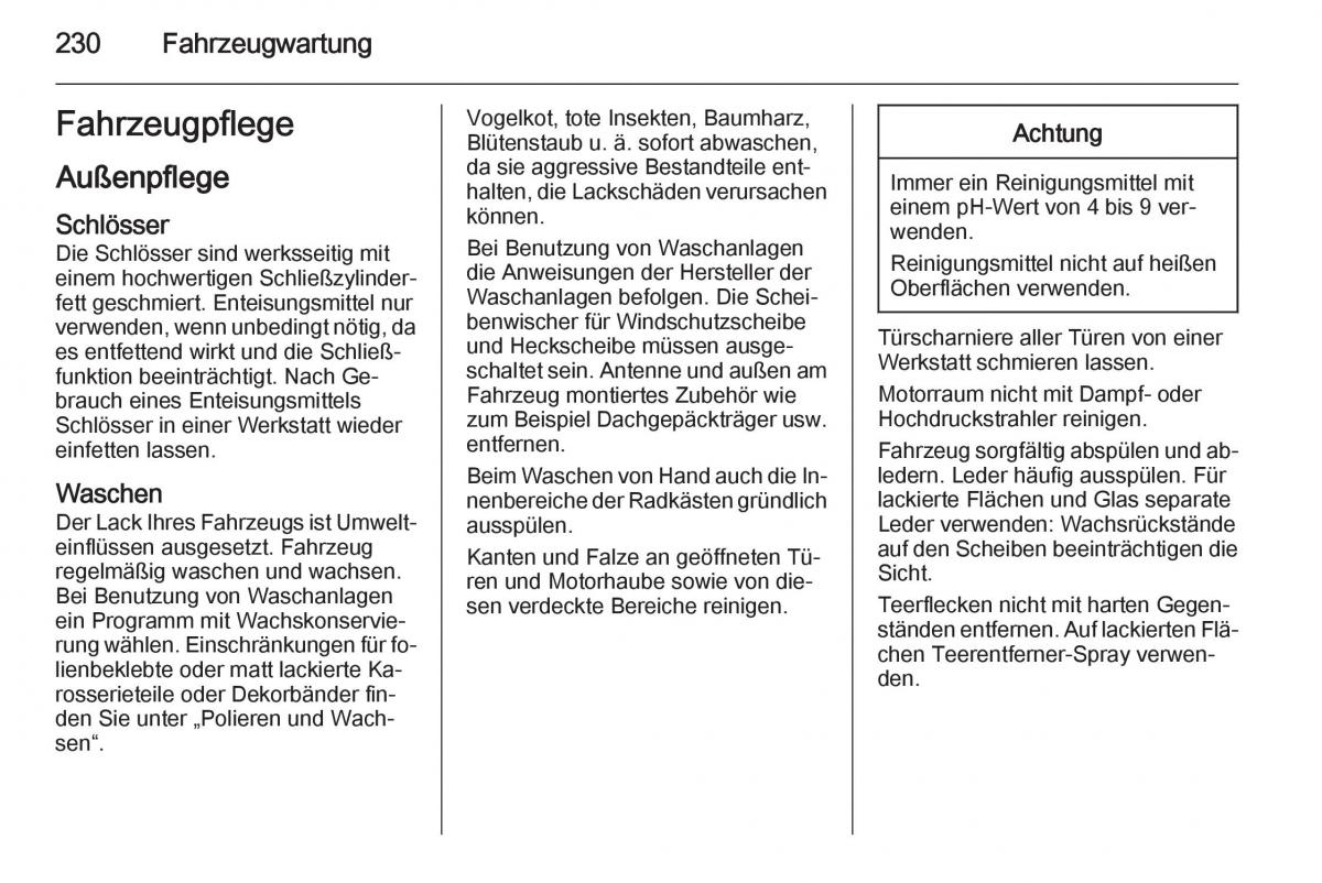 Opel Corsa E Handbuch / page 232