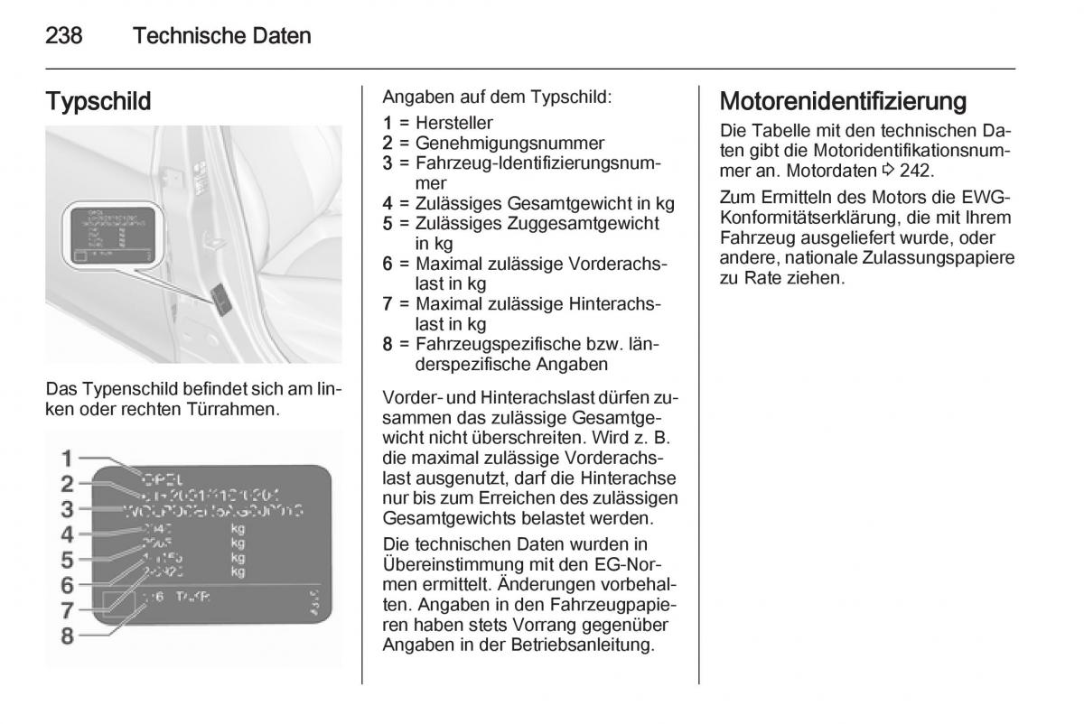 Opel Corsa E Handbuch / page 240