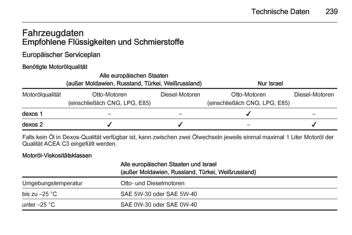 Opel Corsa E Handbuch / page 241