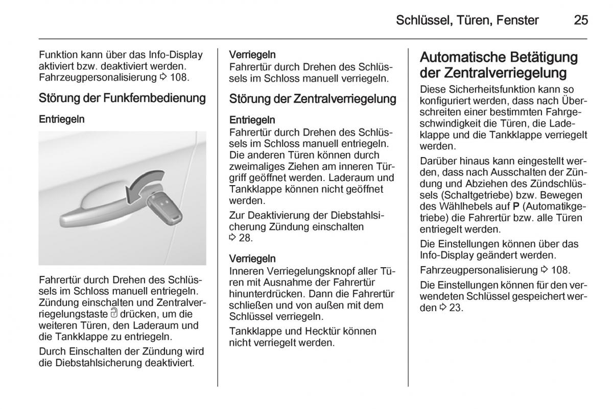 Opel Corsa E Handbuch / page 27