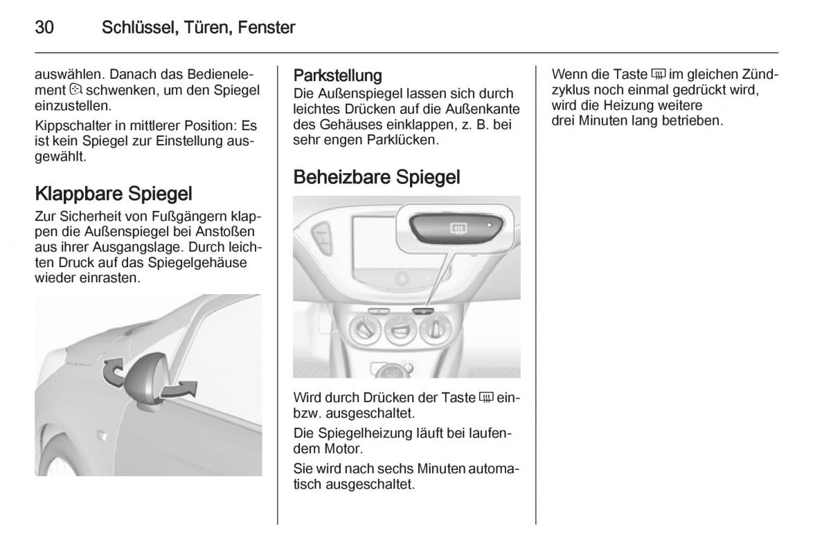 Opel Corsa E Handbuch / page 32