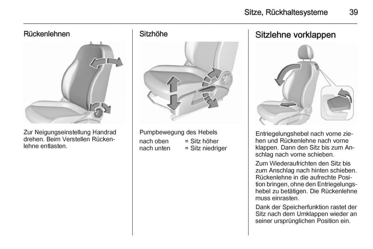 Opel Corsa E Handbuch / page 41