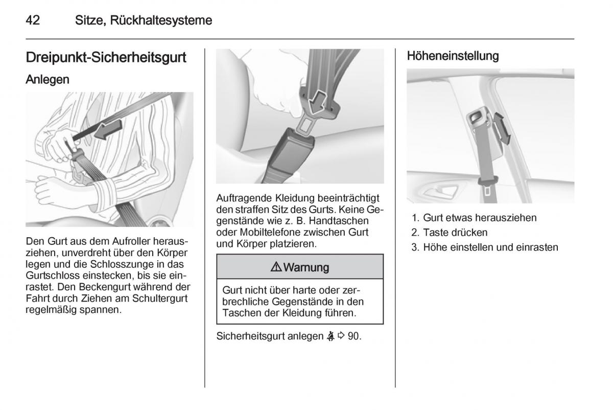 Opel Corsa E Handbuch / page 44