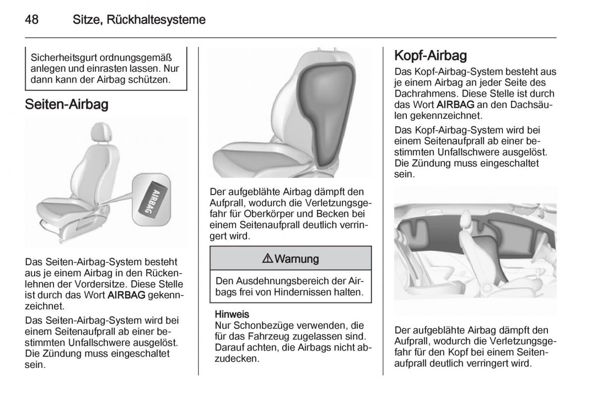 Opel Corsa E Handbuch / page 50