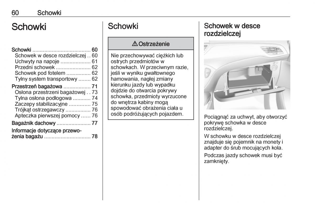 Opel Corsa E instrukcja obslugi / page 62