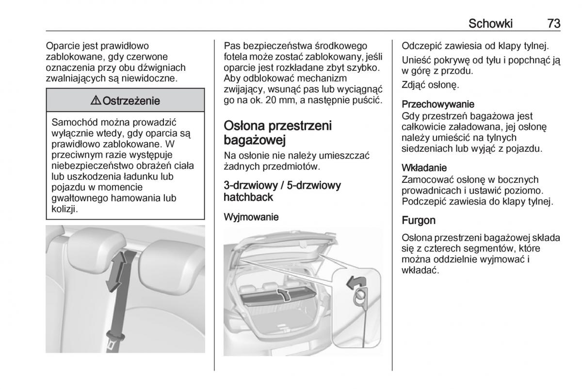 Opel Corsa E instrukcja obslugi / page 75