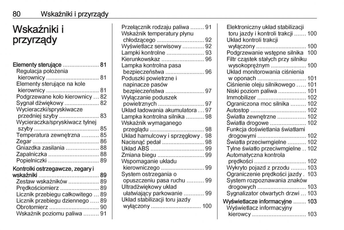 Opel Corsa E instrukcja obslugi / page 82