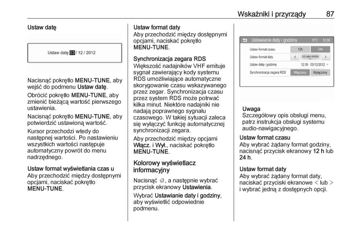 Opel Corsa E instrukcja obslugi / page 89