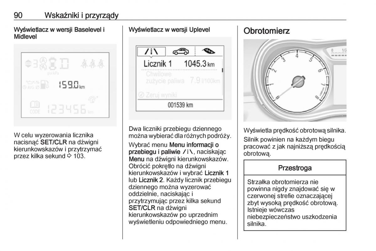 Opel Corsa E instrukcja obslugi / page 92