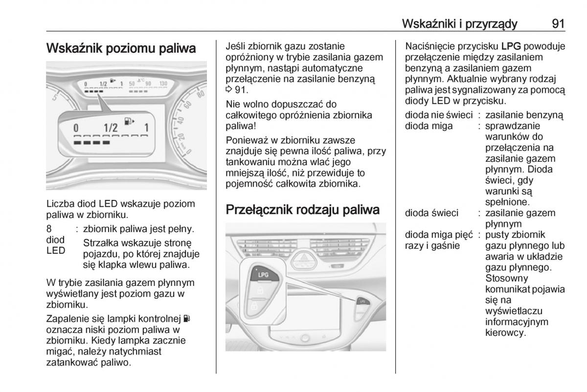 Opel Corsa E instrukcja obslugi / page 93