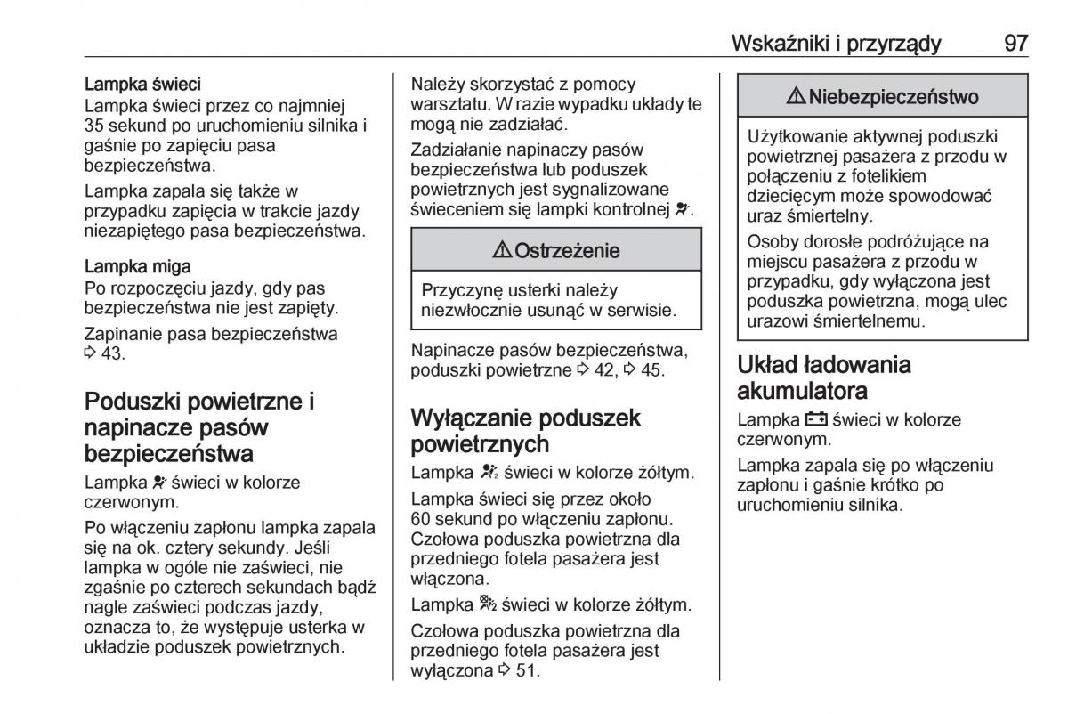 Opel Corsa E instrukcja obslugi / page 99