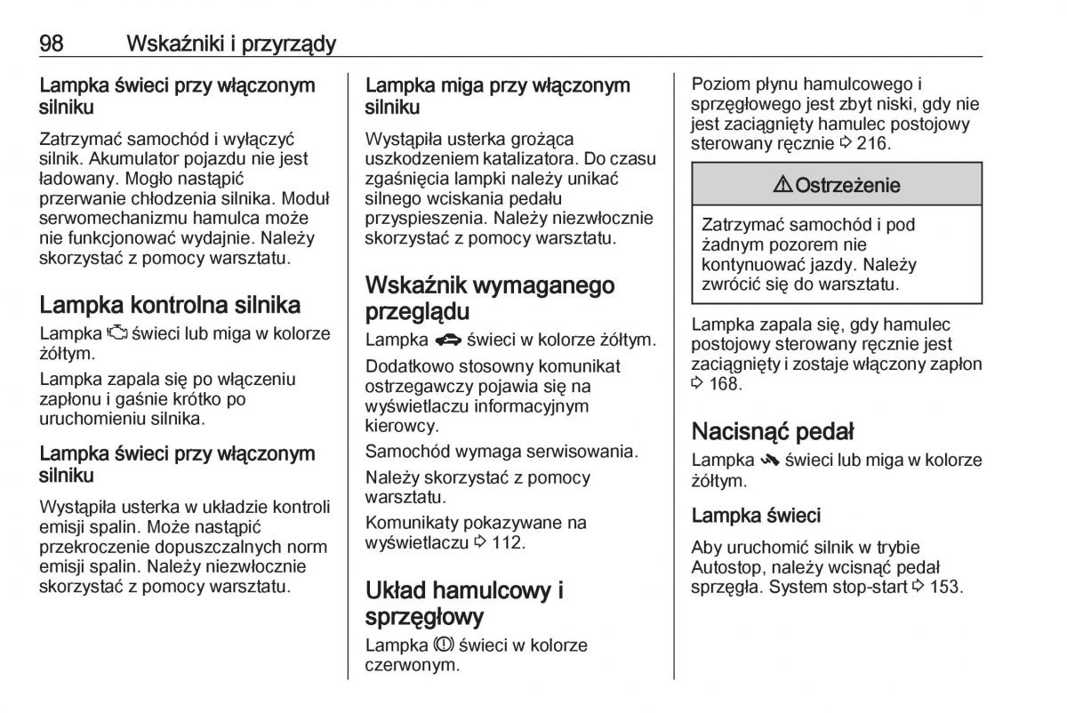 Opel Corsa E instrukcja obslugi / page 100