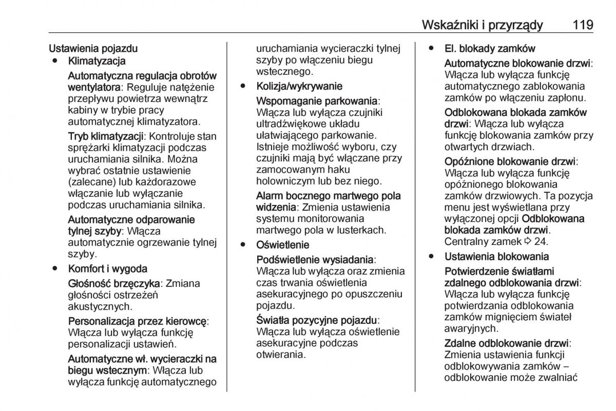 Opel Corsa E instrukcja obslugi / page 121