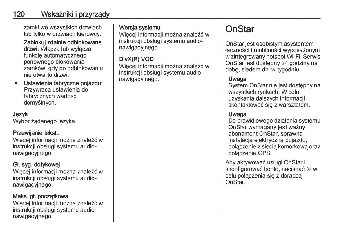 Opel Corsa E instrukcja obslugi / page 122