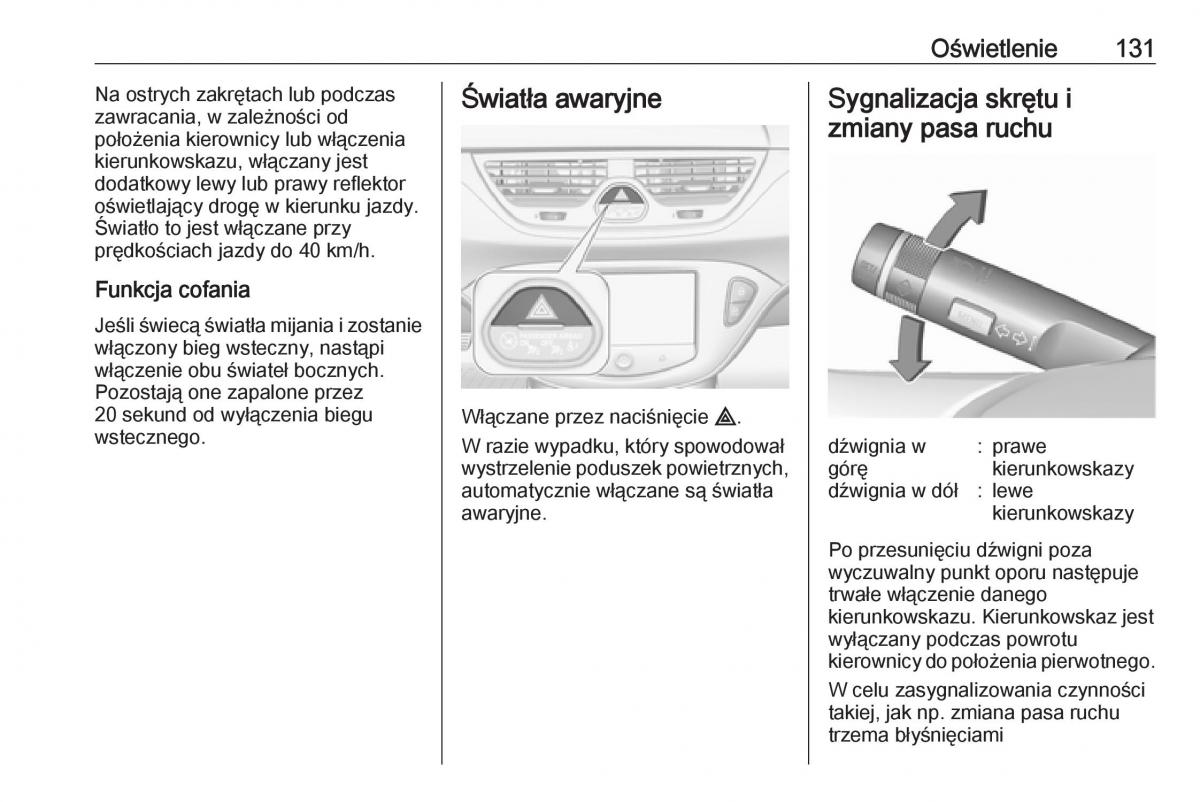 Opel Corsa E instrukcja obslugi / page 133