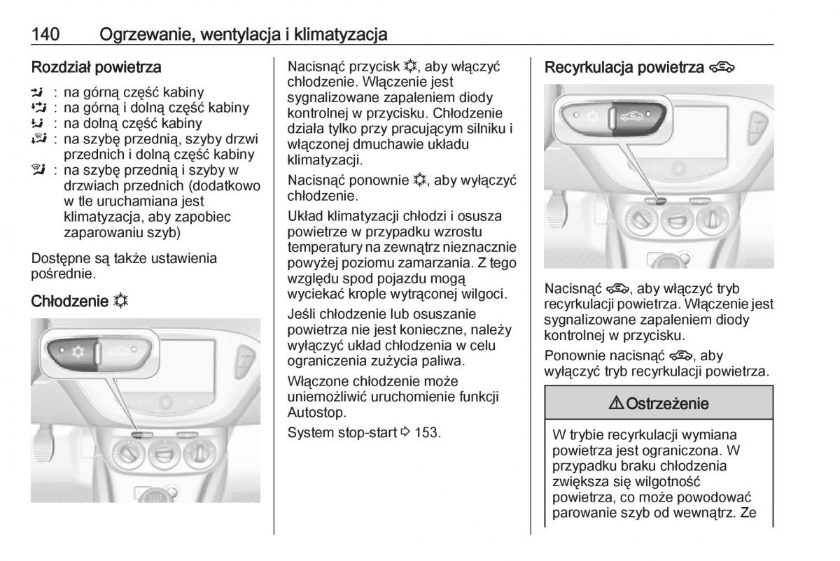 Opel Corsa E instrukcja obslugi / page 142