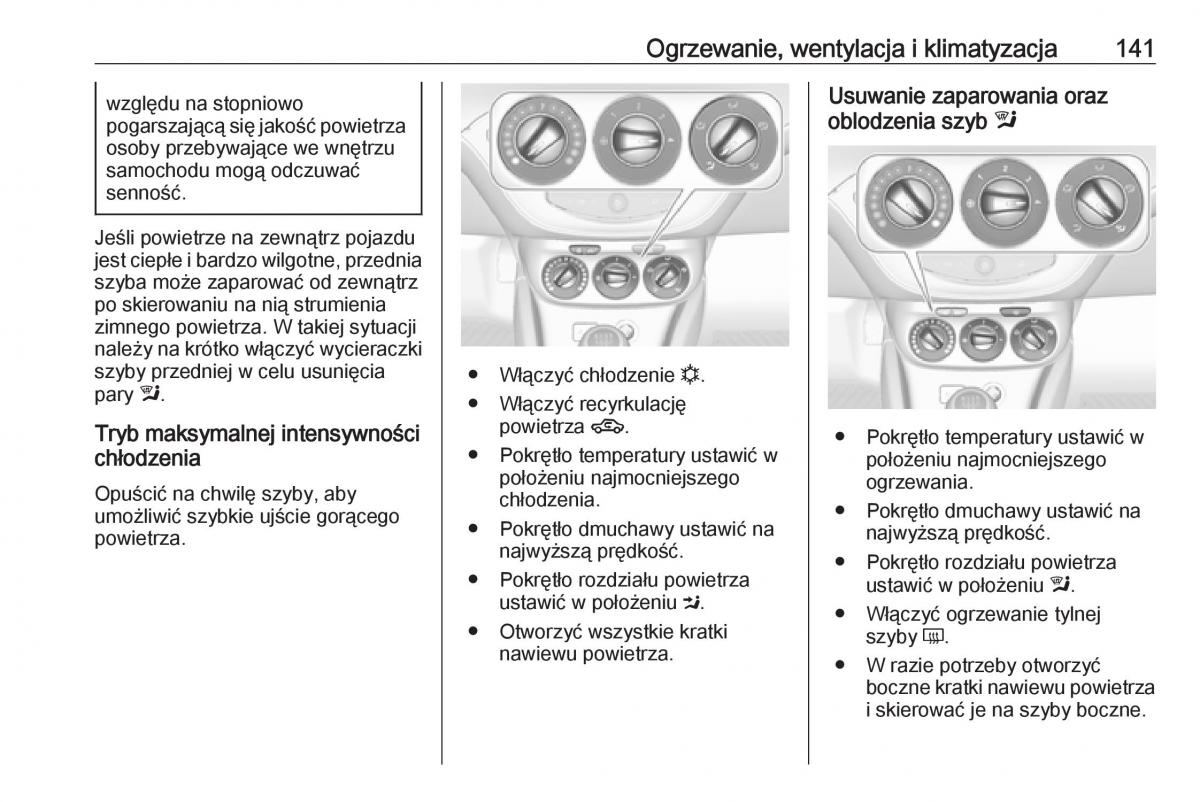 Opel Corsa E instrukcja obslugi / page 143