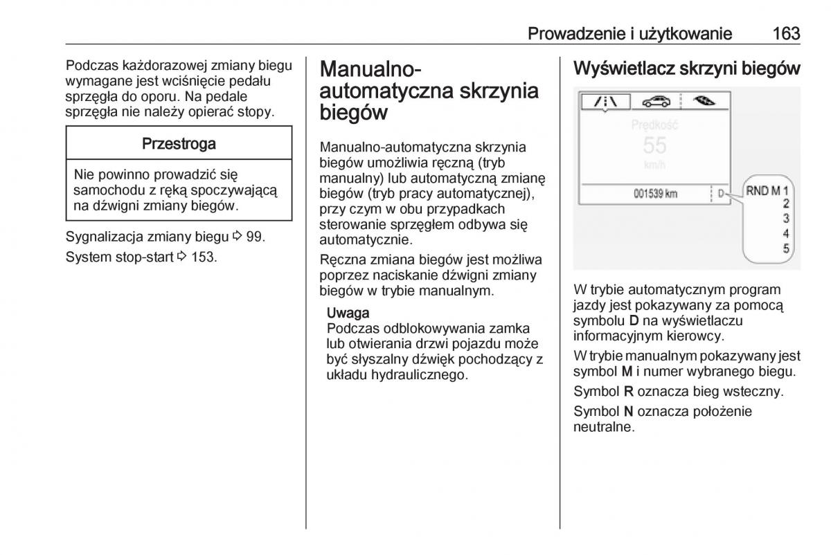 Opel Corsa E instrukcja obslugi / page 165