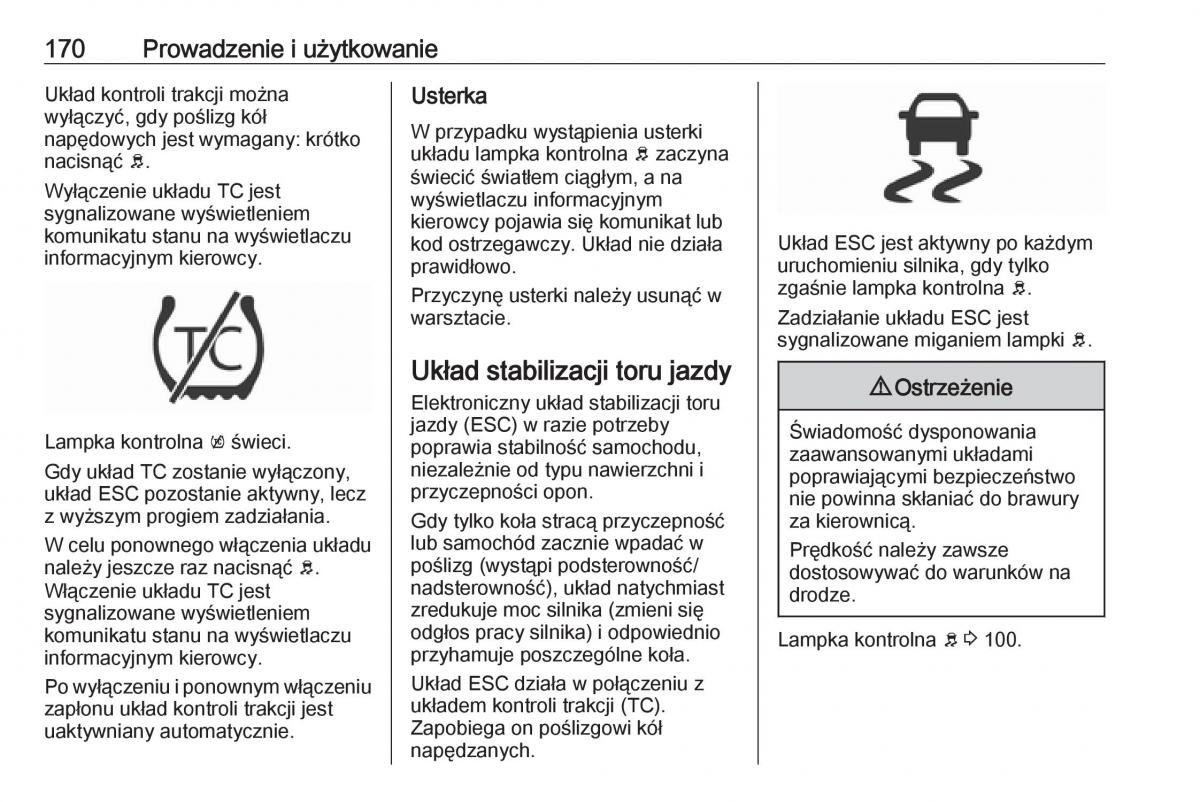 Opel Corsa E instrukcja obslugi / page 172