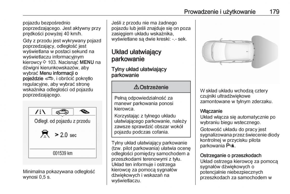 Opel Corsa E instrukcja obslugi / page 181