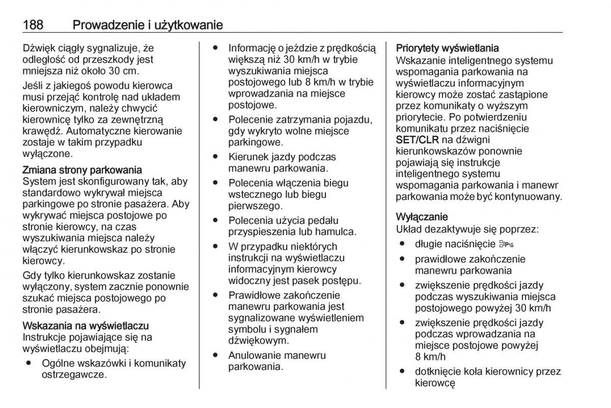 Opel Corsa E instrukcja obslugi / page 190