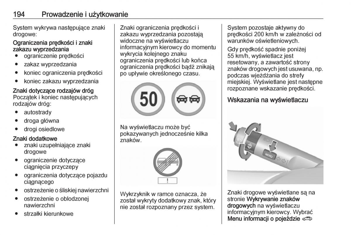 Opel Corsa E instrukcja obslugi / page 196