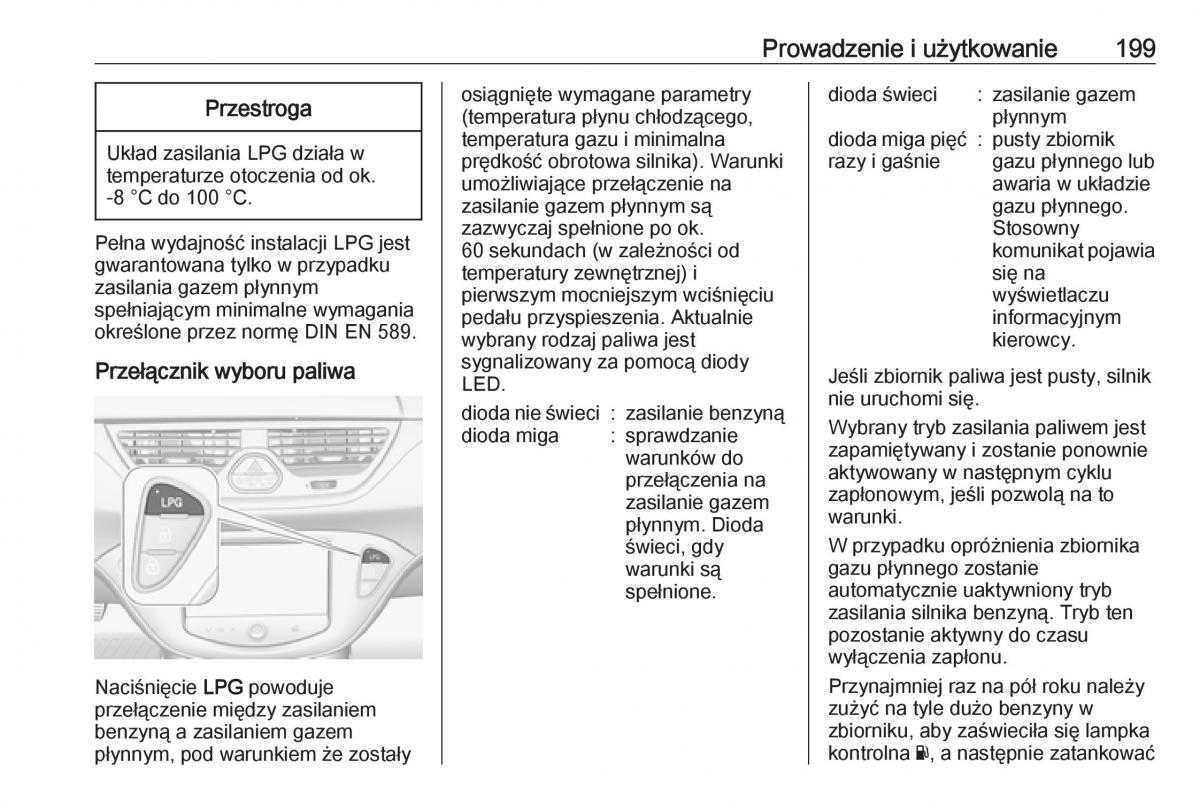 Opel Corsa E instrukcja obslugi / page 201