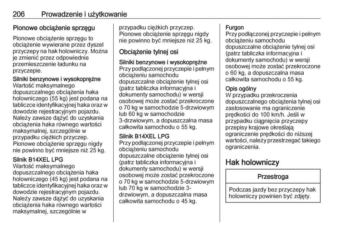 Opel Corsa E instrukcja obslugi / page 208