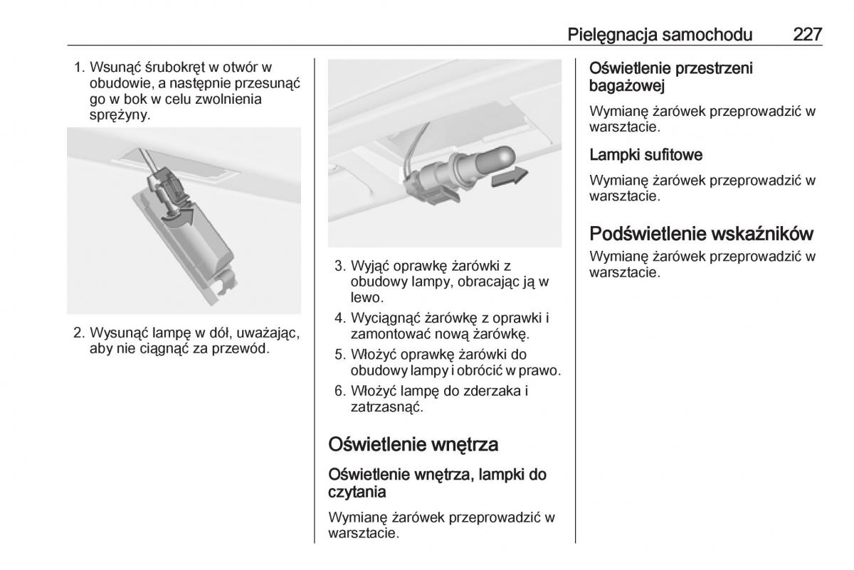 Opel Corsa E instrukcja obslugi / page 229