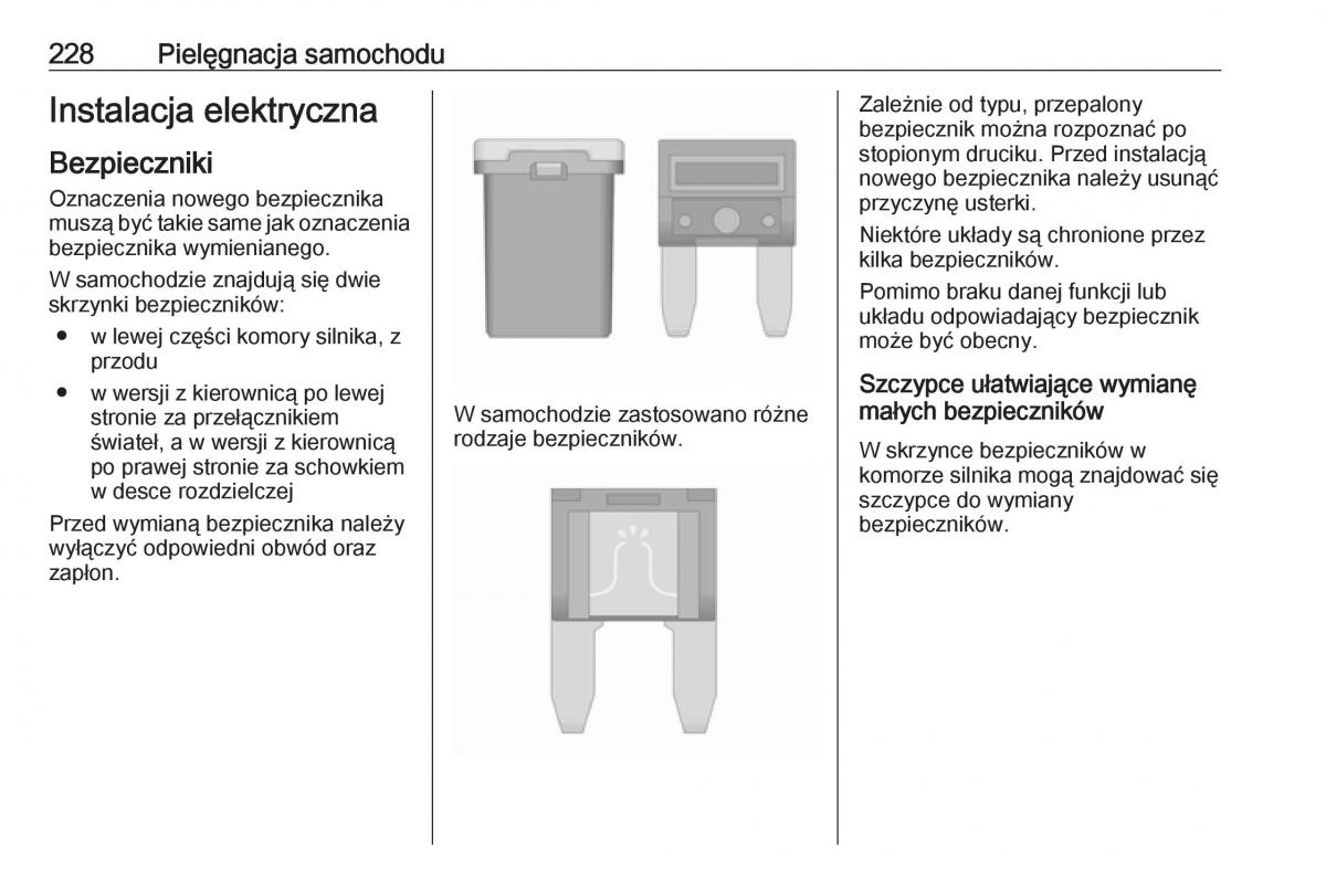 Opel Corsa E instrukcja obslugi / page 230