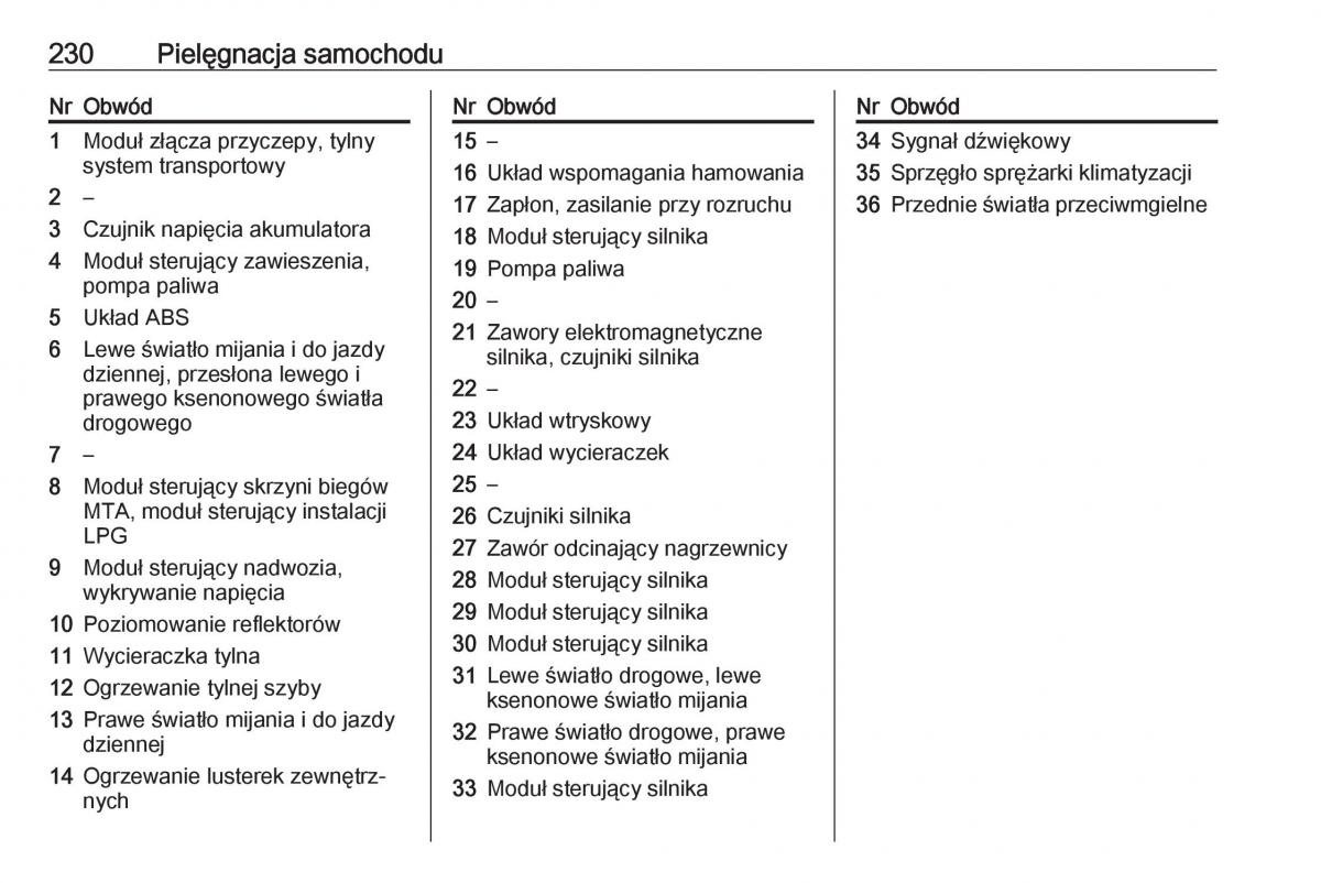 Opel Corsa E instrukcja obslugi / page 232