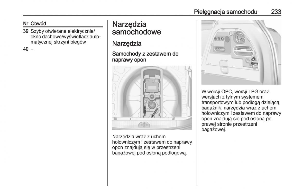 Opel Corsa E instrukcja obslugi / page 235