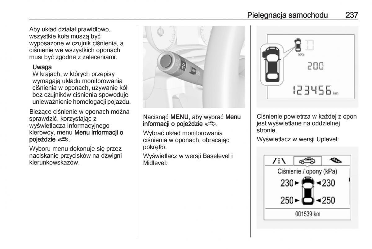 Opel Corsa E instrukcja obslugi / page 239