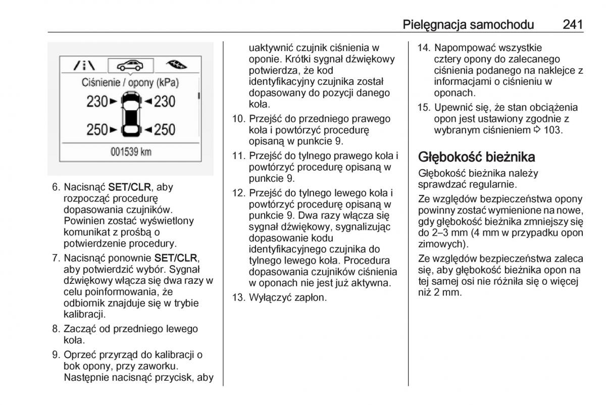 Opel Corsa E instrukcja obslugi / page 243