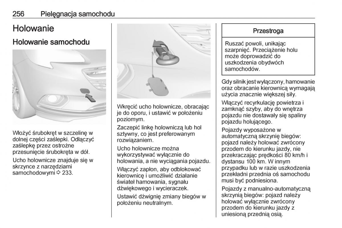 Opel Corsa E instrukcja obslugi / page 258