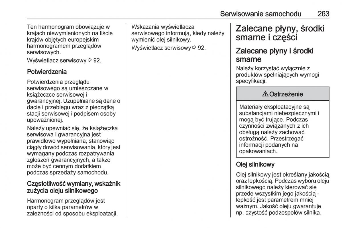 Opel Corsa E instrukcja obslugi / page 265