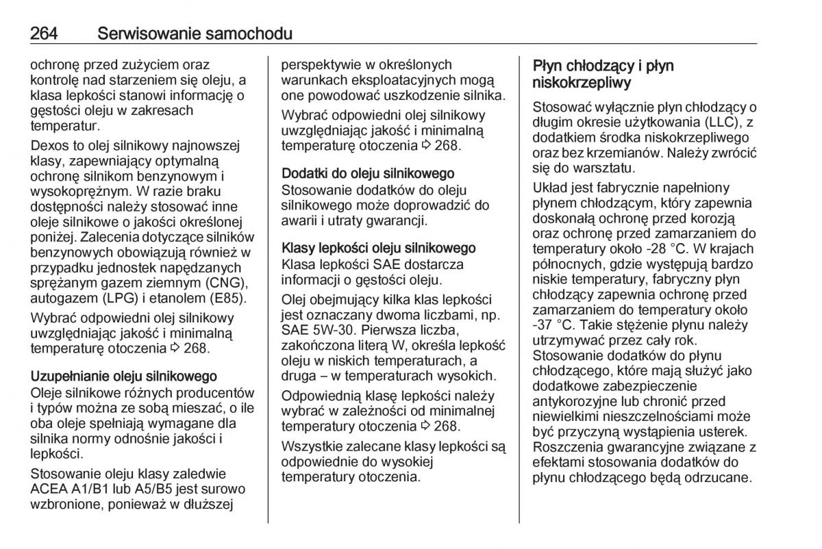 Opel Corsa E instrukcja obslugi / page 266