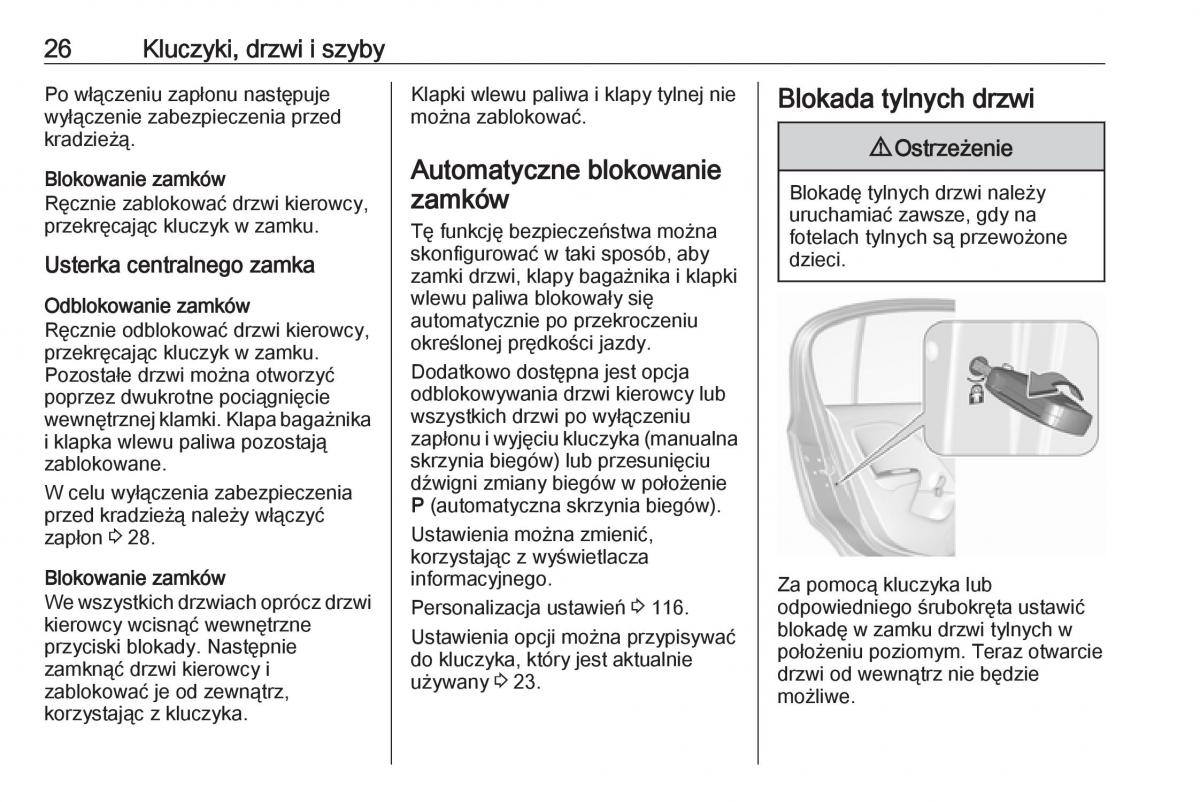 Opel Corsa E instrukcja obslugi / page 28