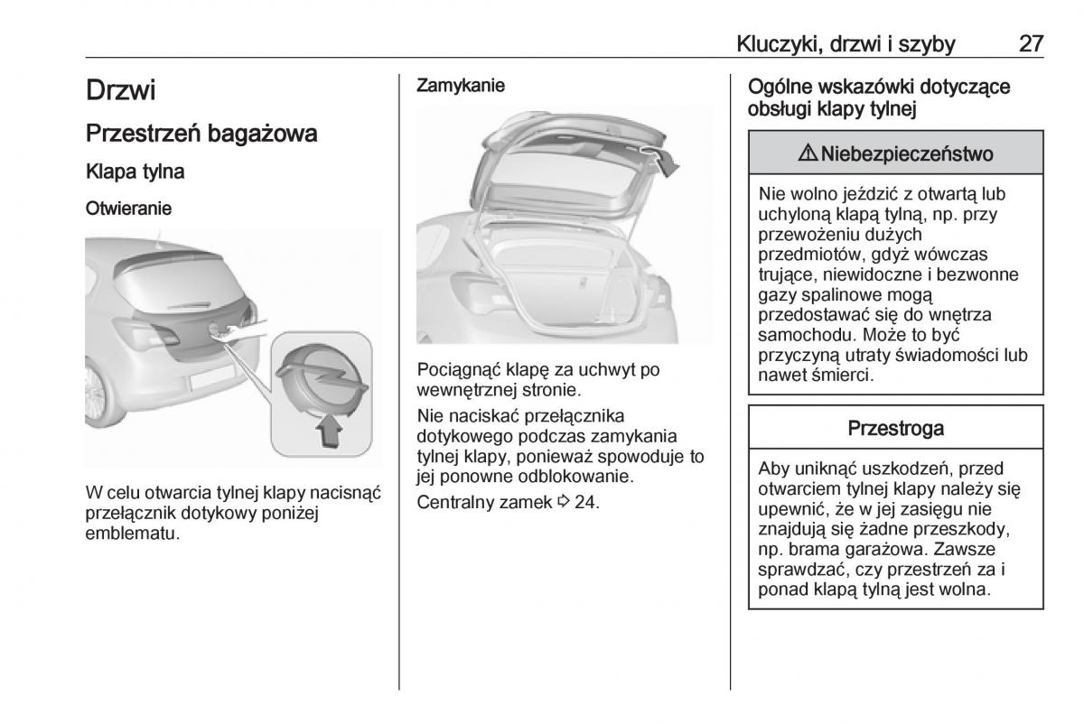 Opel Corsa E instrukcja obslugi / page 29