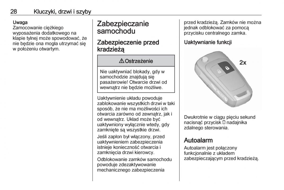 Opel Corsa E instrukcja obslugi / page 30