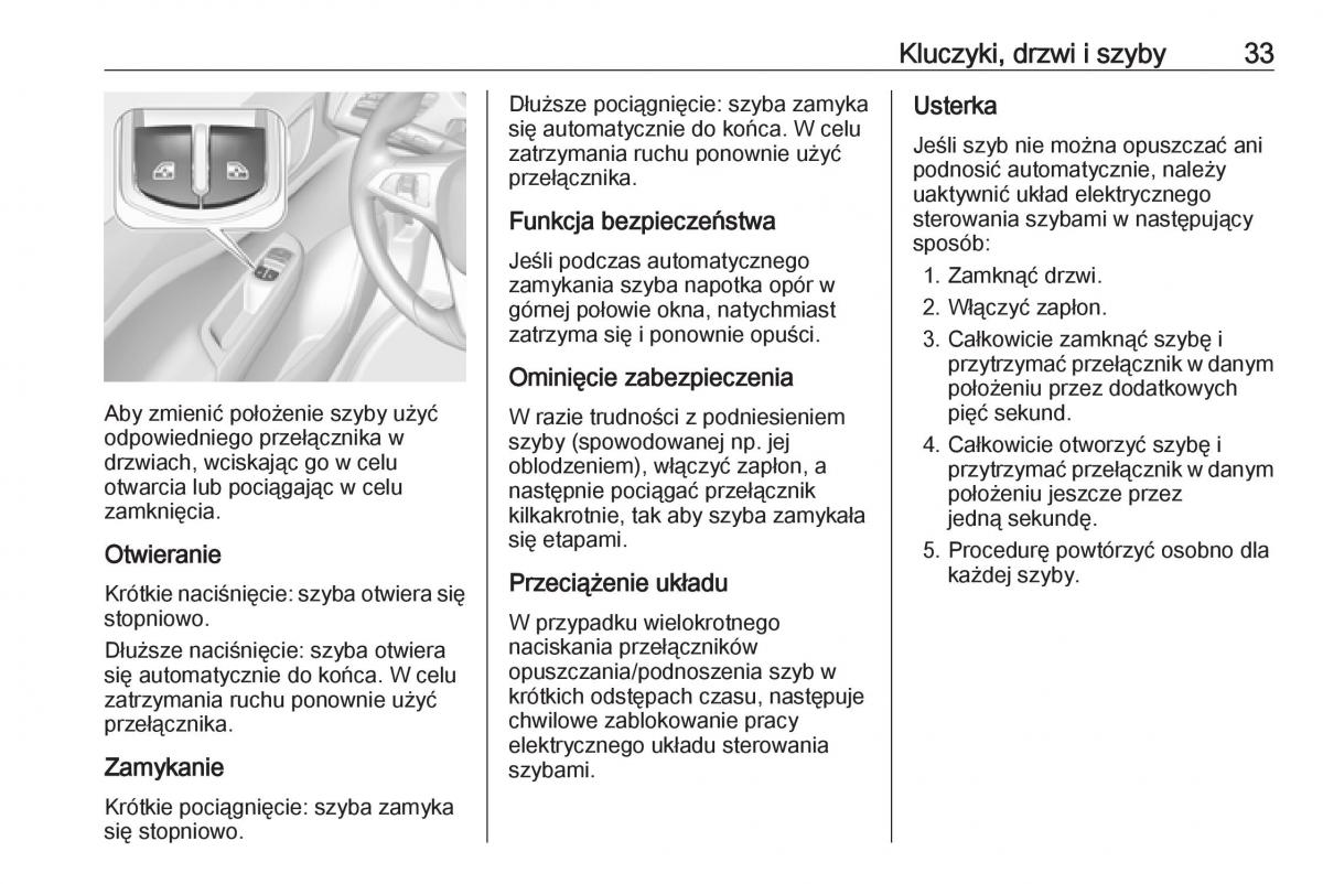 Opel Corsa E instrukcja obslugi / page 35