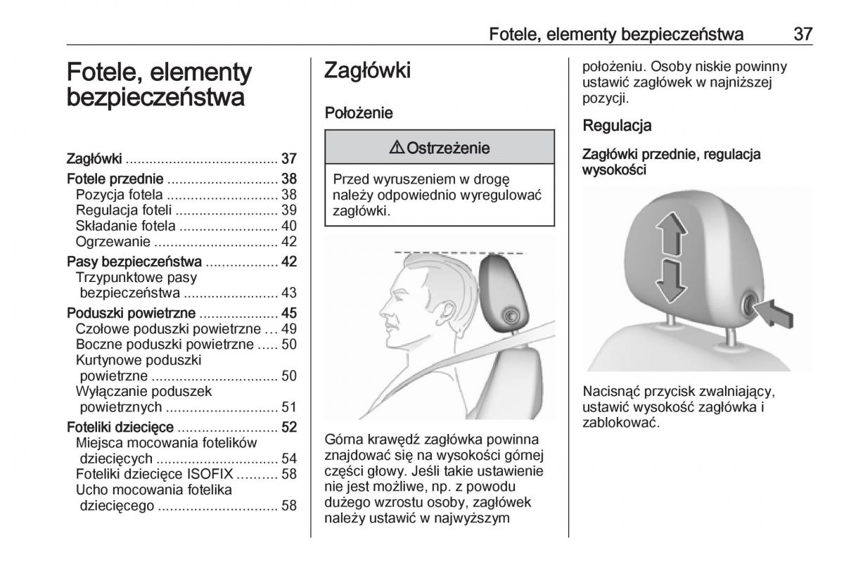 Opel Corsa E instrukcja obslugi / page 39