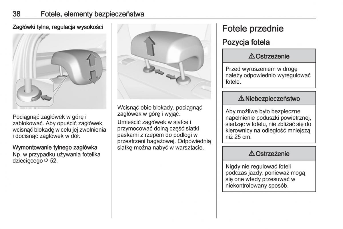 Opel Corsa E instrukcja obslugi / page 40