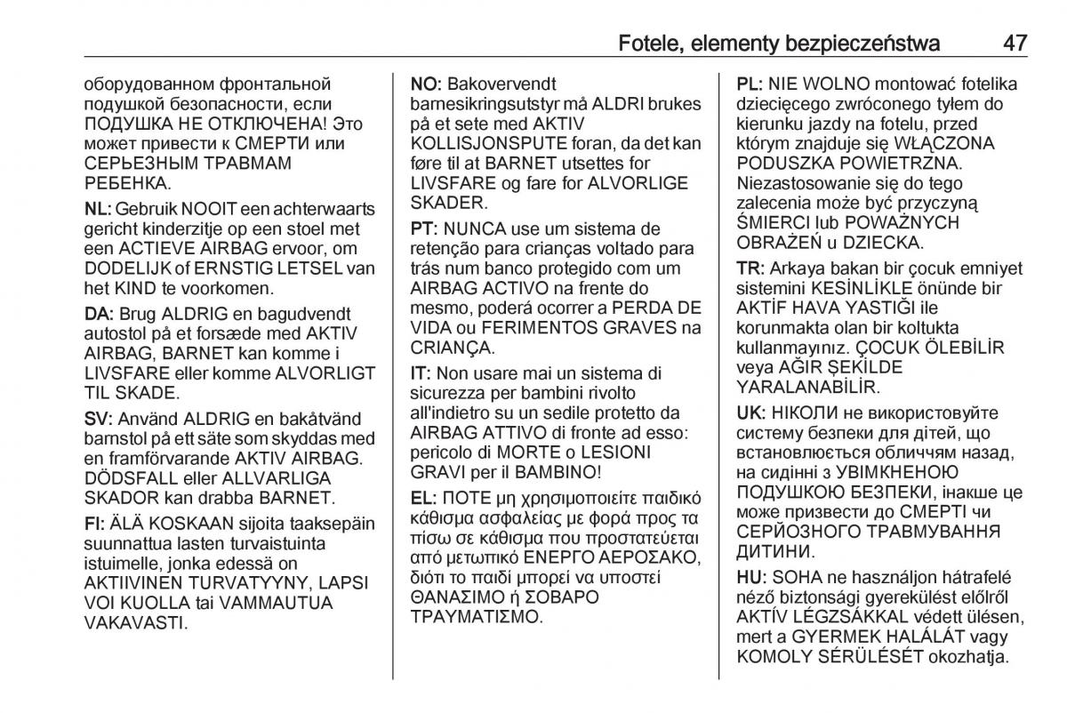 Opel Corsa E instrukcja obslugi / page 49