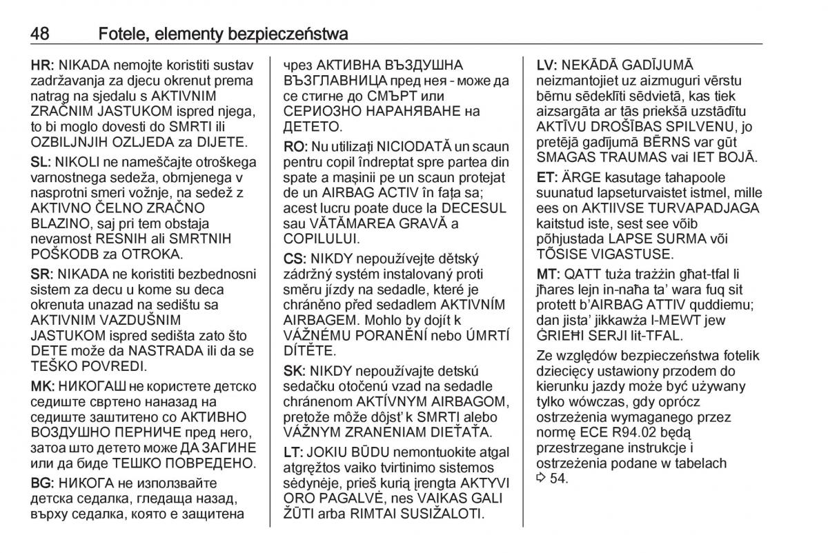 Opel Corsa E instrukcja obslugi / page 50