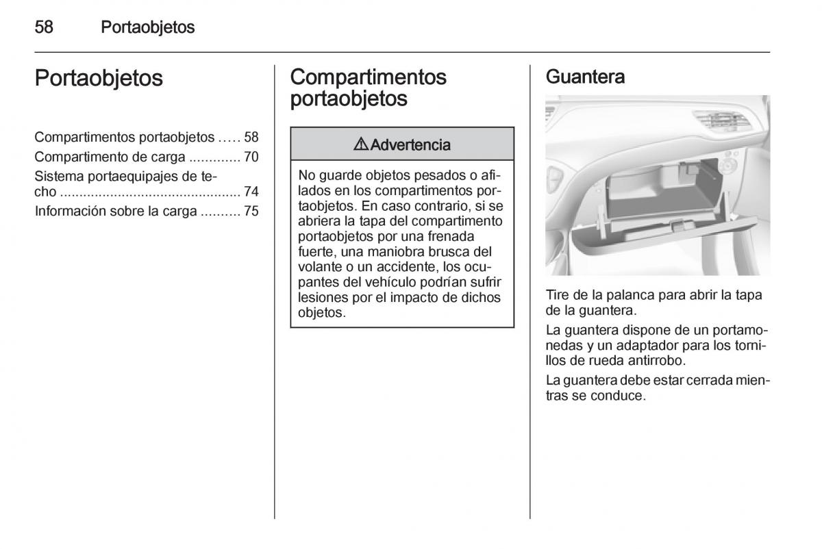 Opel Corsa E manual del propietario / page 60